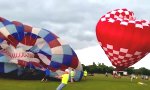 Windiges Heißluftballon-Festival