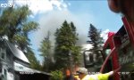 Funny Video : Hausfeuer zu nah am Propangastank