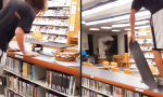 Lustiges Video : Die Bücherei ist kein Skaterpark