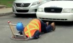 Funny Video : Kanalarbeiter Streich