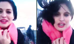 Lustiges Video - Selfie-Grüße vom stürmischen Sotschi