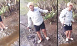 Lustiges Video - Mit perfektem Schuhwerk zum Angelausflug