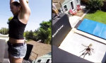 Lustiges Video : Klitzekleines Trampolin im Hintergarten