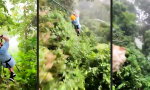 Funny Video : Auf Ziplining hängen geblieben