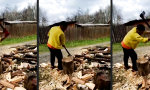 Funny Video : Beim Sägewerk rausgeflogen