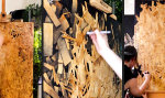 Holzfaserige Kunst